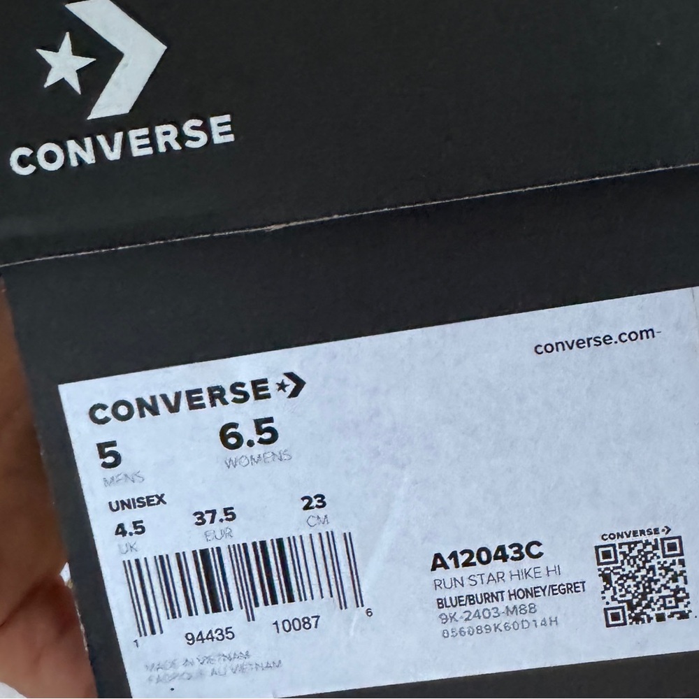 Converse run star hike hi sneakers size 5 men's blue nwt unisex - Picture 10 of 10